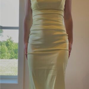 Lucy In The Sky Yellow Halter Prom Dress NWT